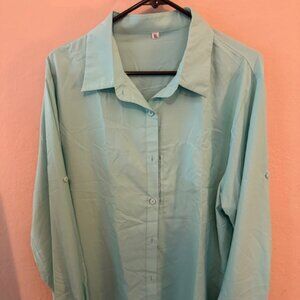 Light green Women's Columbia long-sleeve shirt